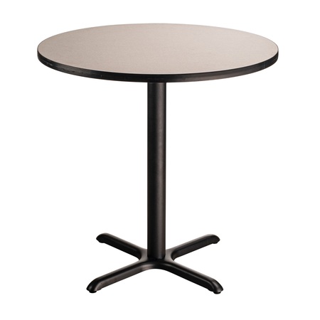 NPS Café Table, 36"" Round, ""X"" Base, 36"" Height -  NATIONAL PUBLIC SEATING, CT13636XCPBTMGY